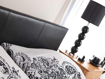 Tivoli  Leather Bed - Black