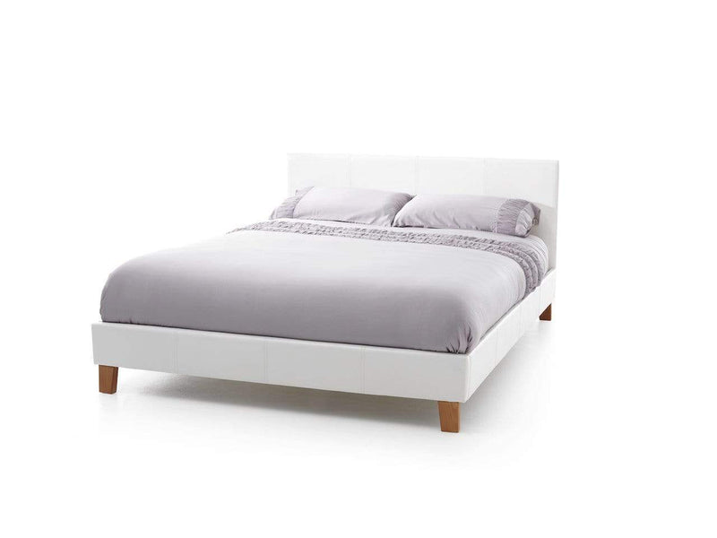 Cama de piel Tivoli - Blanca