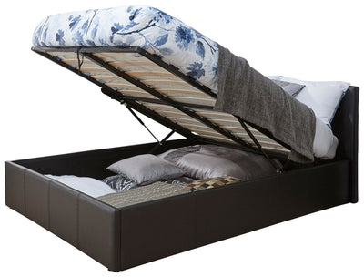 End Lift Ottoman Bed Black