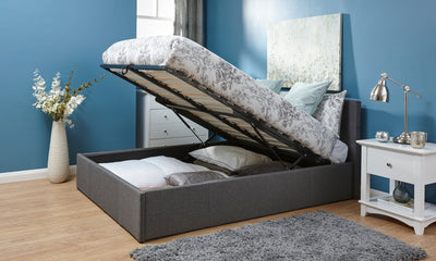 End Lift Ottoman Bed Grey