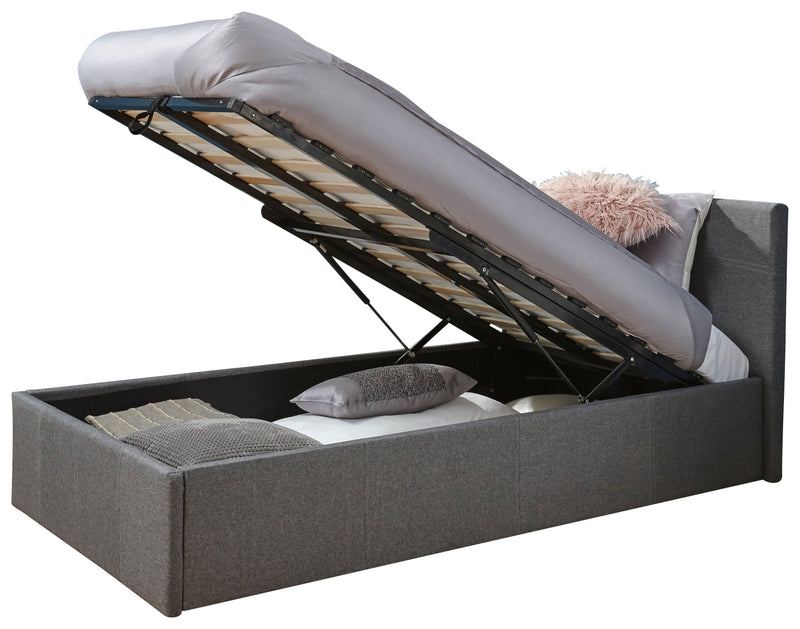 End Lift Ottoman Bed Grey