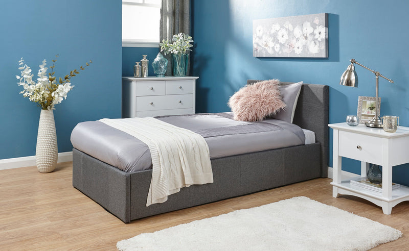 End Lift Ottoman Bed Grey