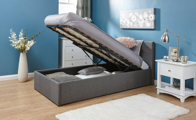 End Lift Ottoman Bed Grey