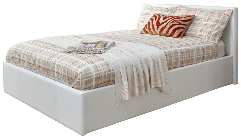 End Lift Ottoman Bed White