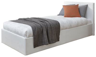 End Lift Ottoman Bed White