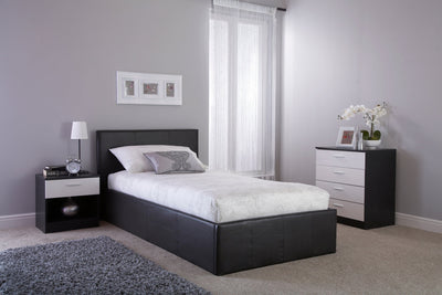 Side Lift Ottoman Bed Black