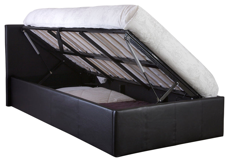 Side Lift Ottoman Bed Black