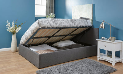 Side Lift Ottoman Bed Grey