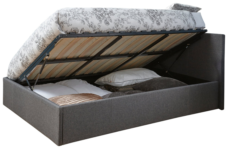 Side Lift Ottoman Bed Grey