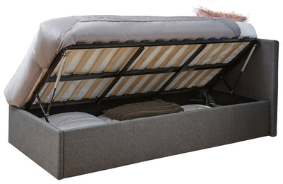 Side Lift Ottoman Bed Grey