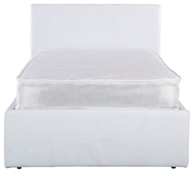 Side Lift Ottoman Bed White