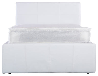 Side Lift Ottoman Bed White