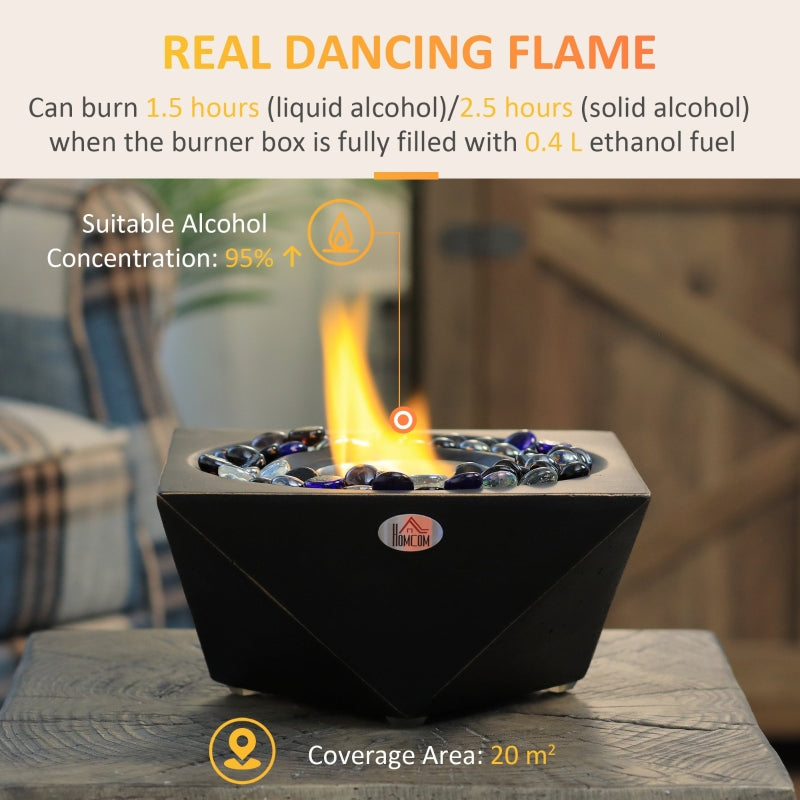 Portable Tabletop Fireplace Black