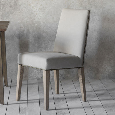 Paque Cement Linen Dining Chair