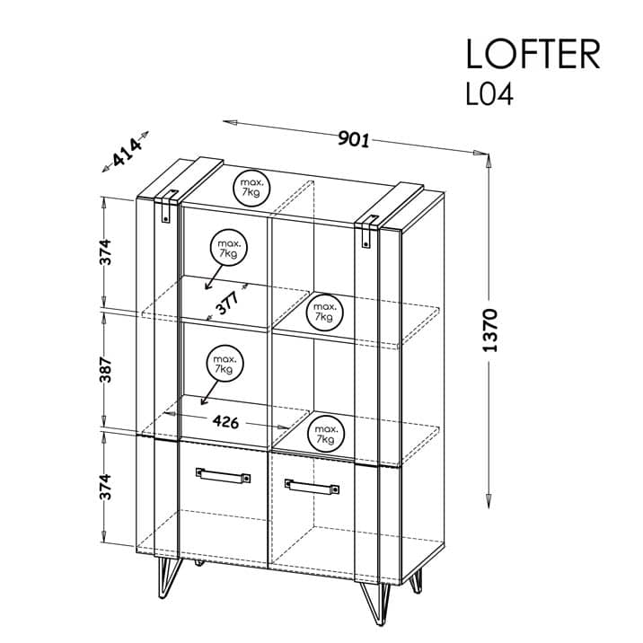 Lofter LO4 Display Cabinet