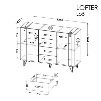 Lofter LO5 Sideboard Cabinet