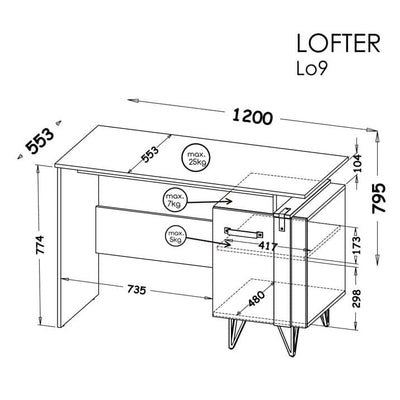 Lofter LO9 Computer Desk