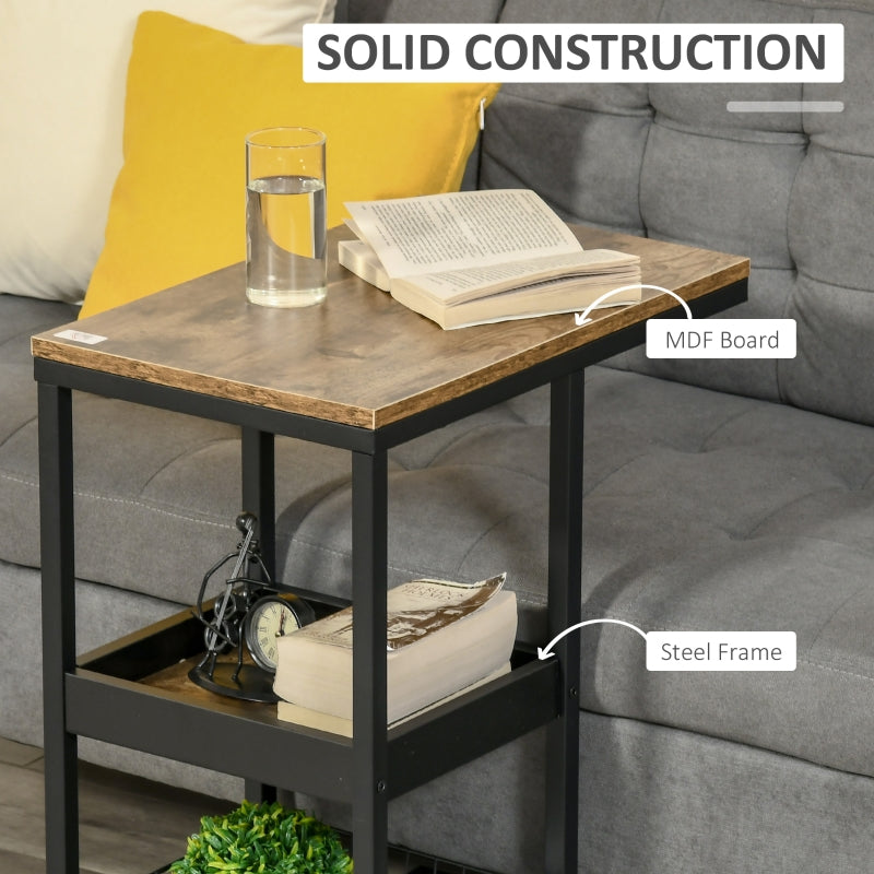 Rolling sofa store side table