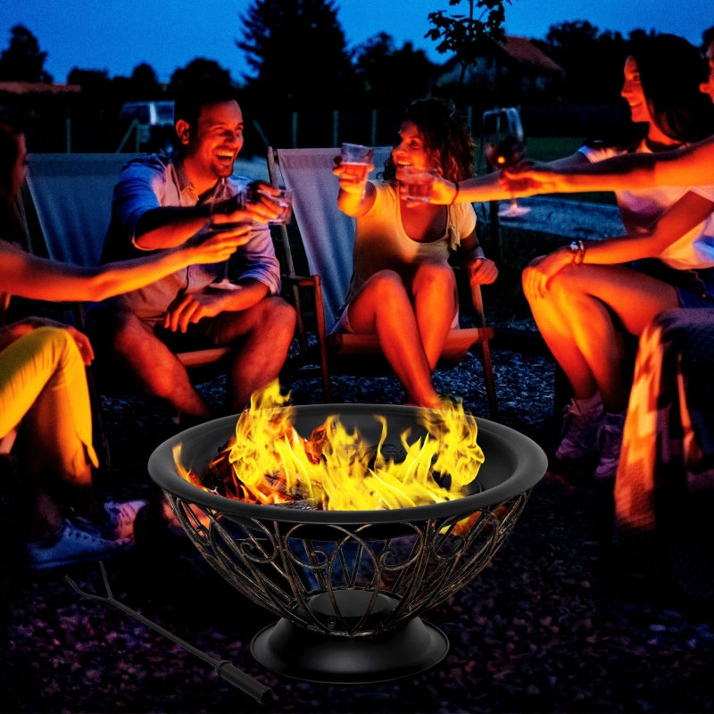 Outdoor Fire Pit For Garden, Bronze