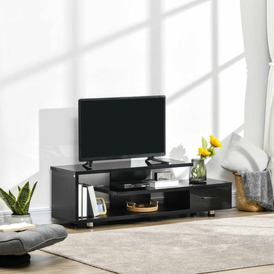 High Gloss TV Unit For TVs Up To 45, Black