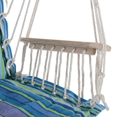 Outdoor Hammock Hanging Rope Chair - (Blue)