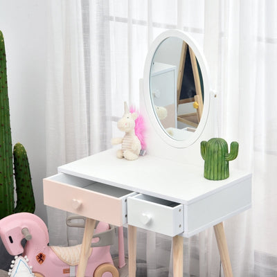 Children's Heart Handle Dressing Table, With Storage