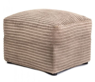 Porto Jumbo Cord Footstool - Grey