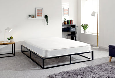 Platform Metal Bed Black