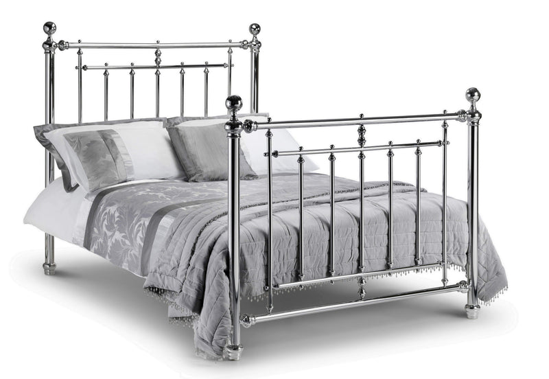 Empress Chrome Bed Metal Bed - Chrome Plated