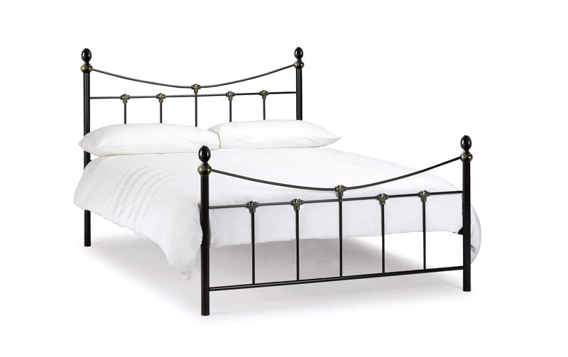 Rebecca Bed Black/Gold Metal Bed - Black/Gold