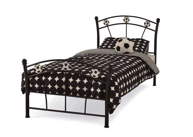 Soccer  Metal Bed - Black