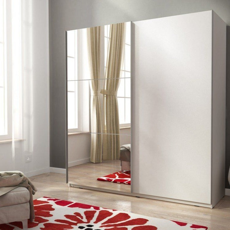 Micah 02 Sliding Door Wardrobe 150cm - White