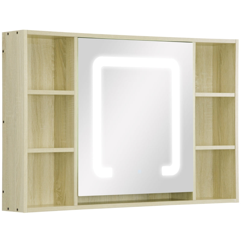 LED Bathroom Mirror Cabinet, Natural