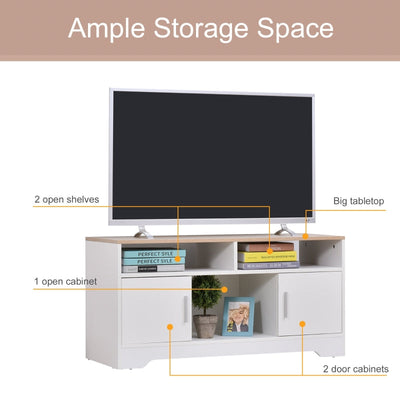 Boxy TV Stand, With Wood-Effect Table Top