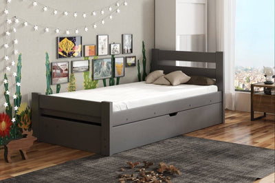 Wooden Single Bed Nela with Storage