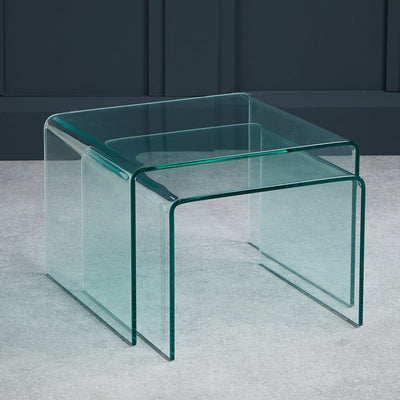 Mesa Nido Azurro De 2 Cristal