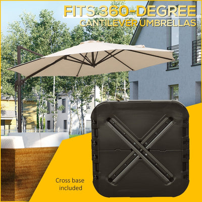 Fillable Cantilever Parasol Base - Coffee