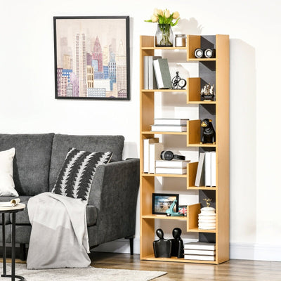 6-Tier Bookshelf, Modern Bookcase , Natural