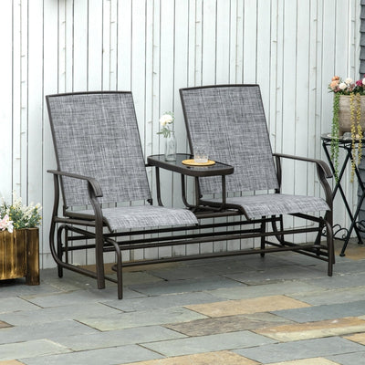 2 Seater Metal Double Swing Chair- Grey