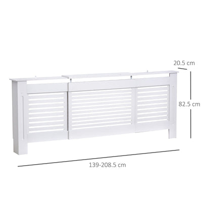 Extendable MDF Radiator Cover - White