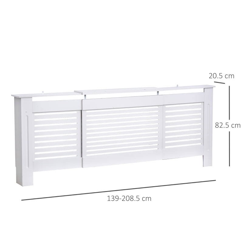 Extendable MDF Radiator Cover - White