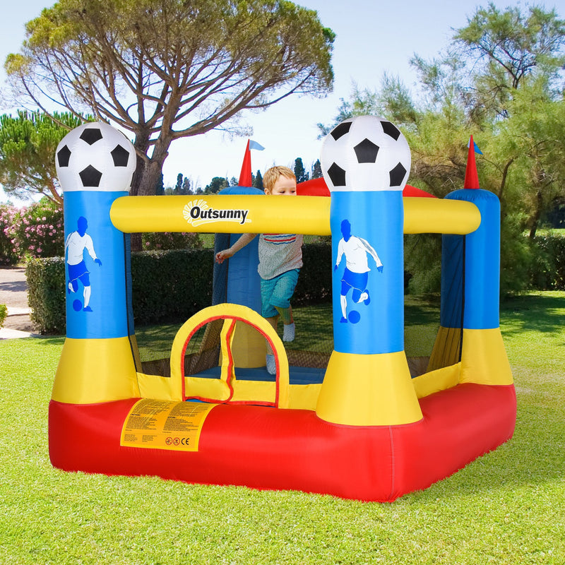 Kids Bouncy Castle Inflatable Trampoline with Blower for Kids Age 3-12 Football Field Design