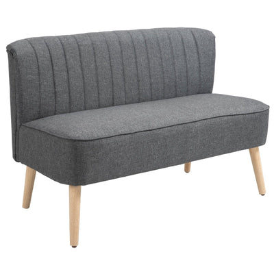 Modern Double Seat Sofa , Dark Grey