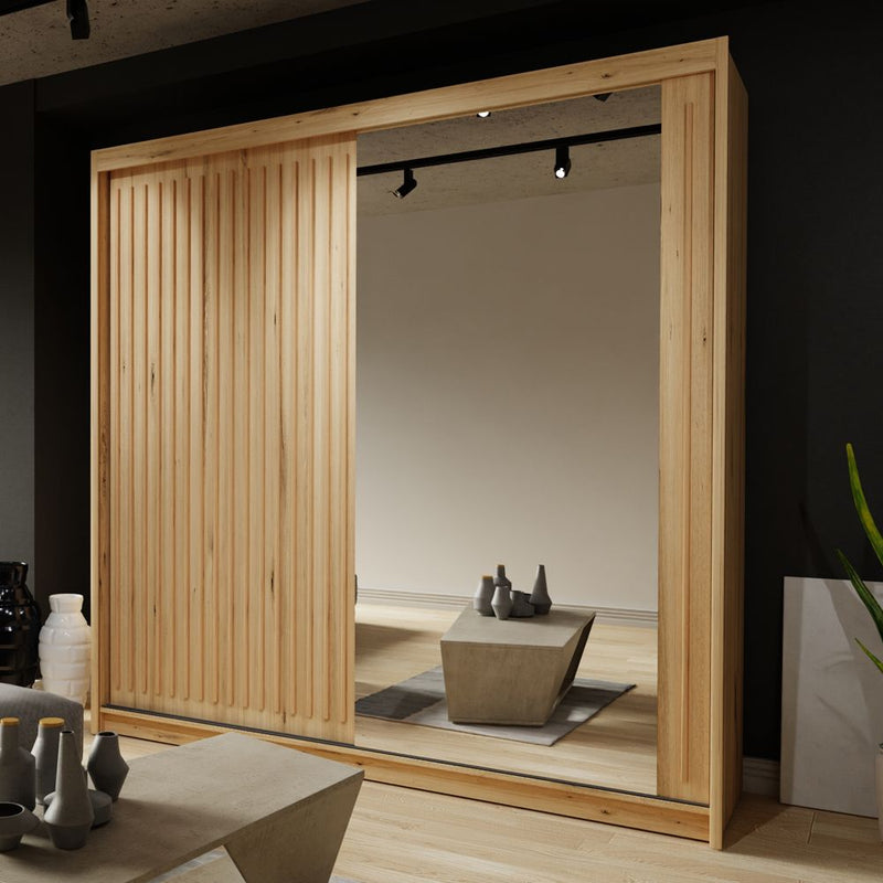 Zeus Sliding Door Wardrobe - Oak