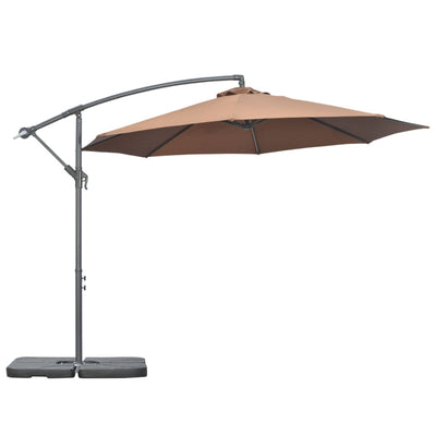 3(m) Garden Banana Parasol Cantilever Umbrella With Crank Handle