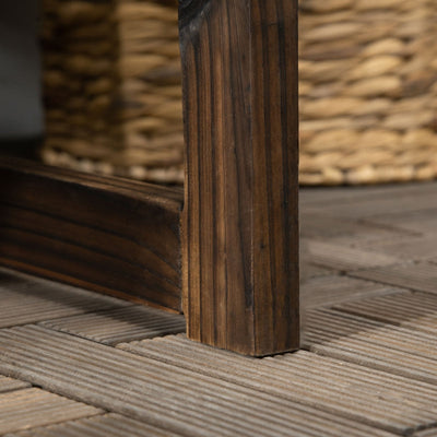 Outdoor Wooden Garden Bench- Carbonised Finish