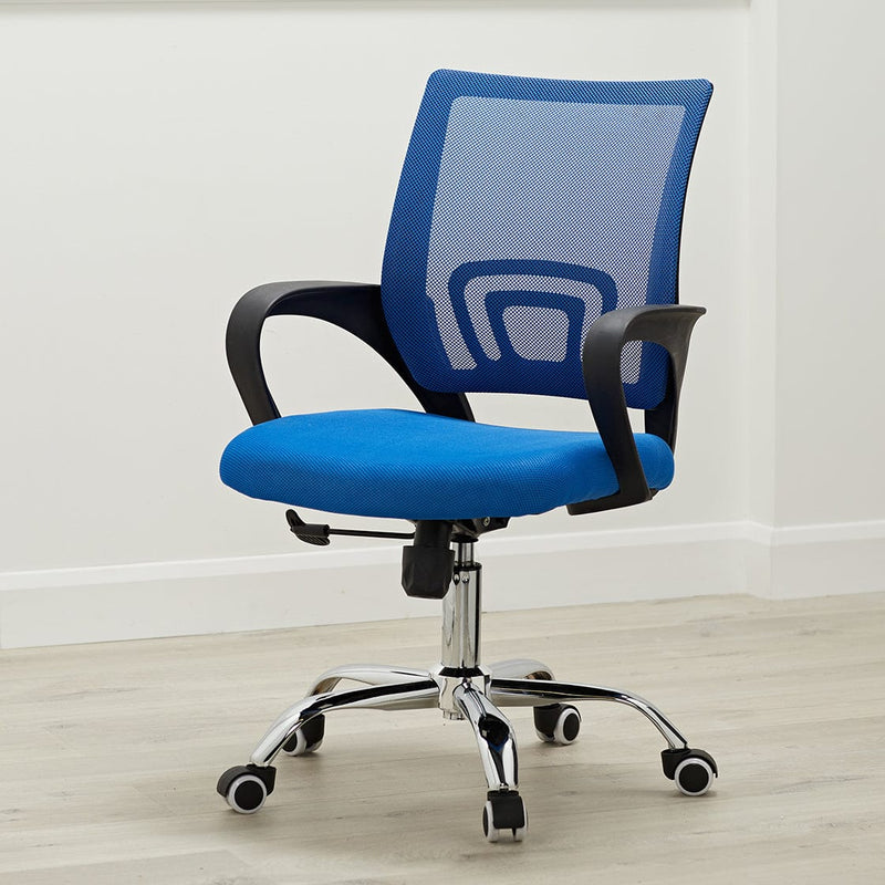 Silla de oficina Tate con respaldo de malla azul