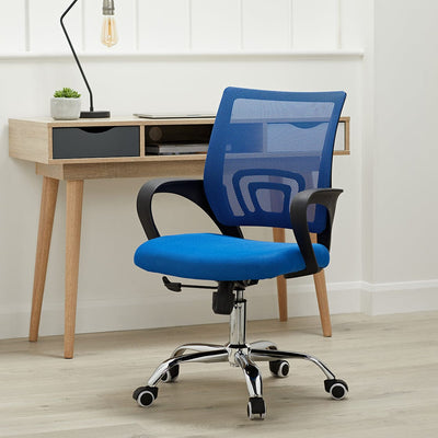 Silla de oficina Tate con respaldo de malla azul