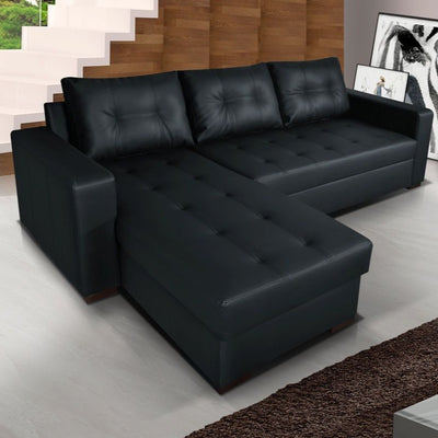 Onix Leather Corner Sofa Bed