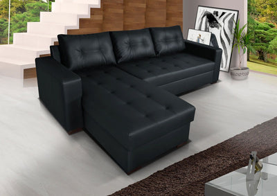 Onix Leather Corner Sofa Bed